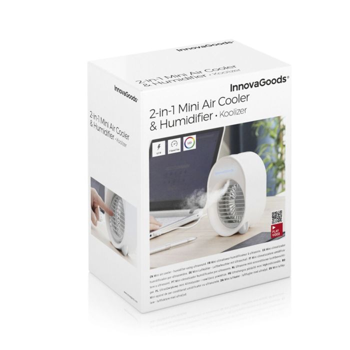 Mini Climatizador Humidificador por Ultrasonidos con LED Koolizer InnovaGoods 1