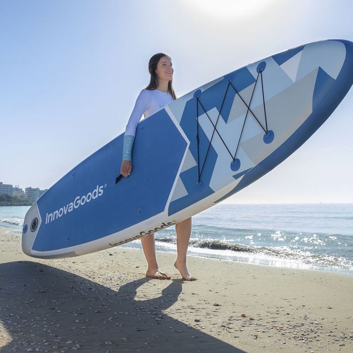 Tabla de Paddle Surf Hinchable 2 en 1 con Asiento y Accesorios Kaddle InnovaGoods 10,5' 18