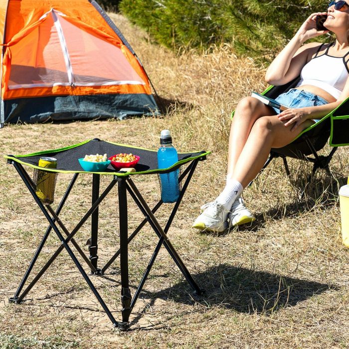 Mesa de Camping Textil Plegable con Funda Cafolby InnovaGoods 5