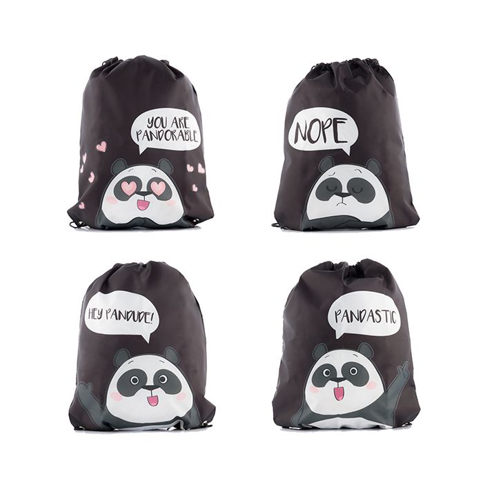 Bolsa Mochila con Cuerdas Oso Panda 1