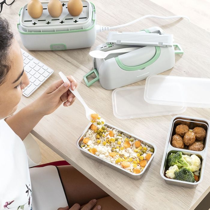 Fiambrera Eléctrica de Vapor 3 en 1 con Recetas Beneam InnovaGoods Rectangular Plástico ABS (Reacondicionado A+) 11