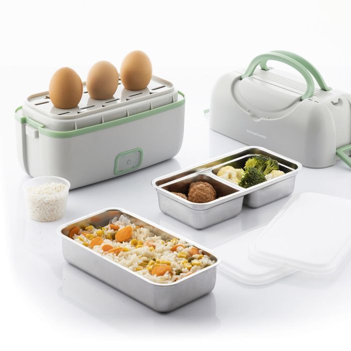 Fiambrera Eléctrica de Vapor 3 en 1 con Recetas Beneam InnovaGoods Rectangular Plástico ABS (Reacondicionado A+) 4