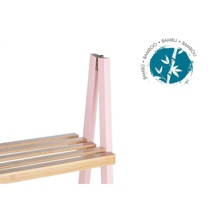 Estantería Escalera 4 Estantes Bambú Rosa Natural 40x109x30 cm - Berilo 3 Estantería Escalera 4 Estantes Bambú Rosa Natural 40x109x30 cm - Berilo 3