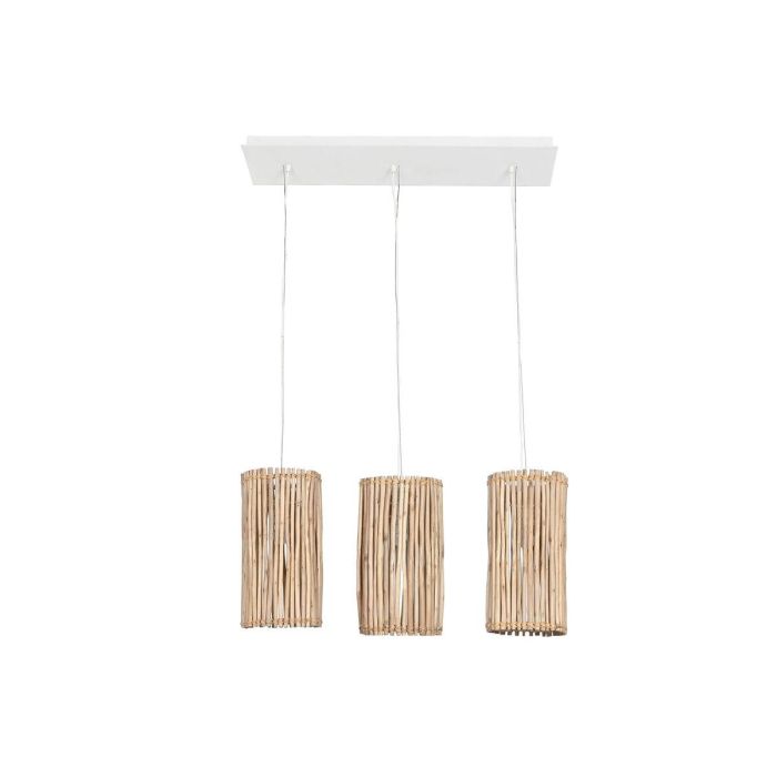 Lampara Techo Tropical DKD Home Decor Blanco Natural 20 x 40 x 20 cm Lampara Techo Tropical DKD Home Decor Blanco Natural 20 x 40 x 20 cm