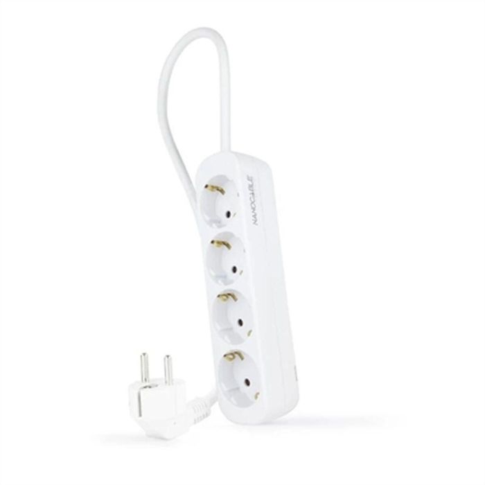 Regleta NANOCABLE 10.37.0004-NS 3680 W 250 V 1,4 m
