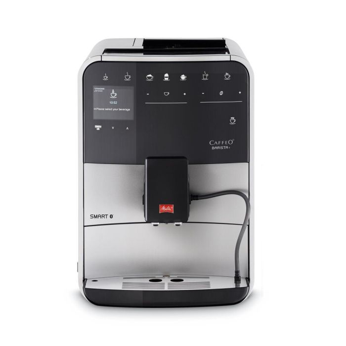 Melitta F831-101 Cafetera Súper Automática Barista T Smart 5 Intensidades de Café, Limpieza y Descalcificación Auto, 1.8L, sin Leche, Plateada 1 Melitta F831-101 Cafetera Súper Automática Barista T Smart 5 Intensidades de Café, Limpieza y Descalcificación Auto, 1.8L, sin Leche, Plateada 1