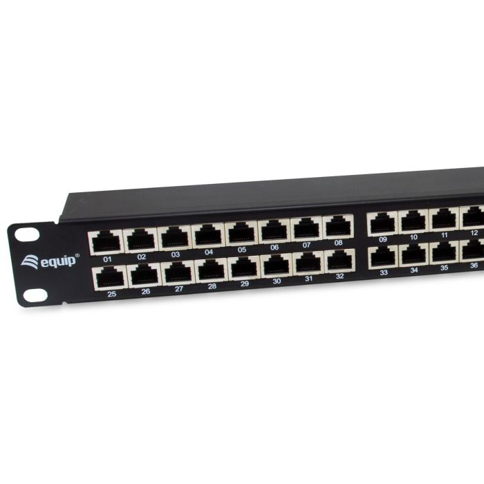 EQUIP 326626 Patch Panel 48 Puertos RJ45 Cat6A FTP 1U Negro para Rack 2