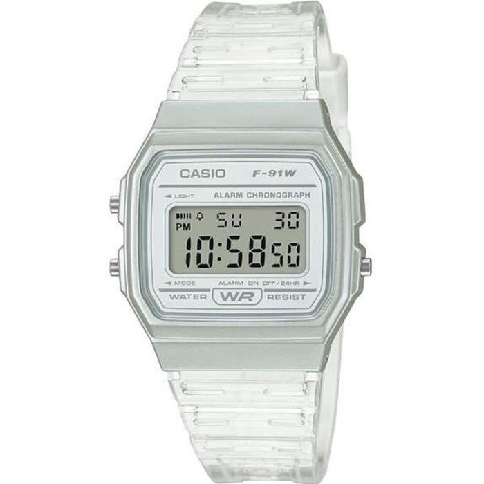 Casio F-91WS-7EF Reloj digital para hombre, Cronógrafo, Alarma diaria, Calendario automático, Acrílico, Resina
