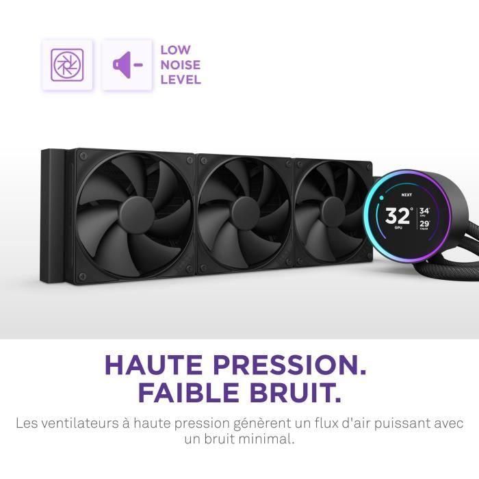 NZXT RL-KN36E-B2 Kraken Elite 360 - Refrigeración Líquida con Pantalla 2.72" y Anillo RGB Personalizable - Negro 4 NZXT RL-KN36E-B2 Kraken Elite 360 - Refrigeración Líquida con Pantalla 2.72" y Anillo RGB Personalizable - Negro 4