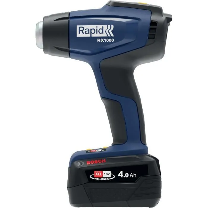 Rapid Pistola de Aire Caliente a Batería 18V RX1000 Estuche + Batería 4.0 Ah + Cargador 1