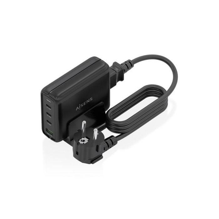 Cargador Sobremesa GaN Aisens ASCH-140W4P056-BK/ 3xUSB Tipo-C/ 1xUSB/ 140W 1 Cargador Sobremesa GaN Aisens ASCH-140W4P056-BK/ 3xUSB Tipo-C/ 1xUSB/ 140W 1