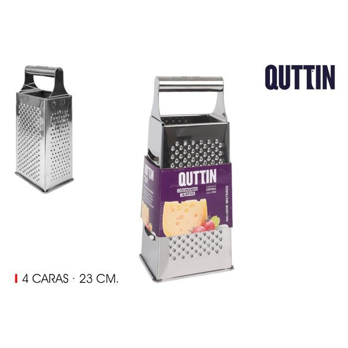 Quttin Rallador Multiusos 4 Caras de Acero Inoxidable 24,3 cm (12 Unidades) Quttin Rallador Multiusos 4 Caras de Acero Inoxidable 24,3 cm (12 Unidades)