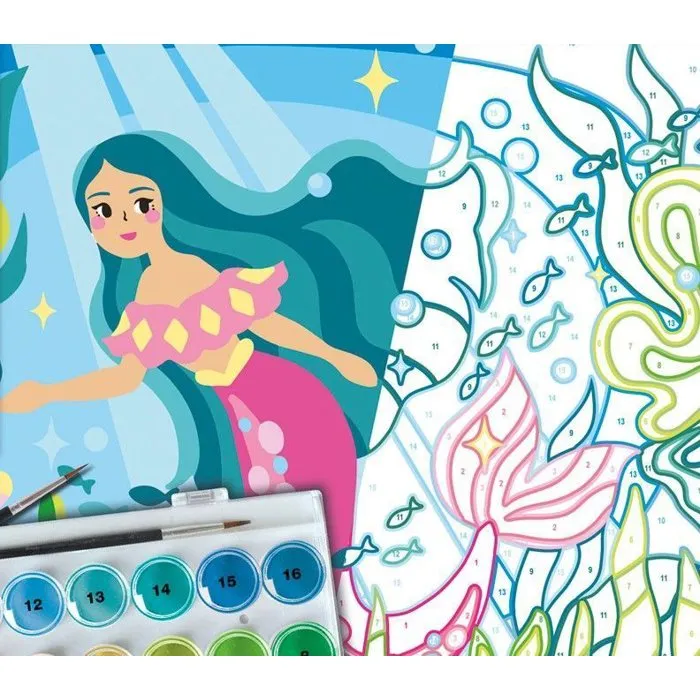 Sycomore SYC3517130013390 Pintar por Números Sirenas Artissimo A Partir de 7 Años 4