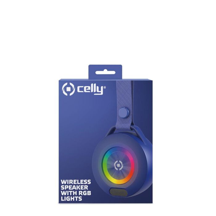 Altavoz Portátil Celly LIGHTBEATBL Azul 5 W 1 Altavoz Portátil Celly LIGHTBEATBL Azul 5 W 1
