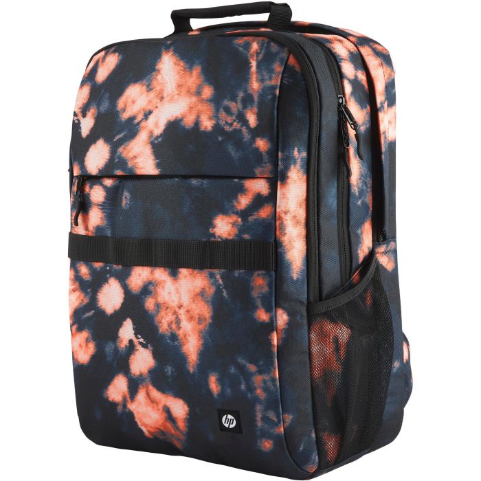 HP 7J593AA Mochila Campus XL para Portátiles hasta 16" Impermeable Negra y Naranja con Cremallera Acolchada y Candado 20L 2