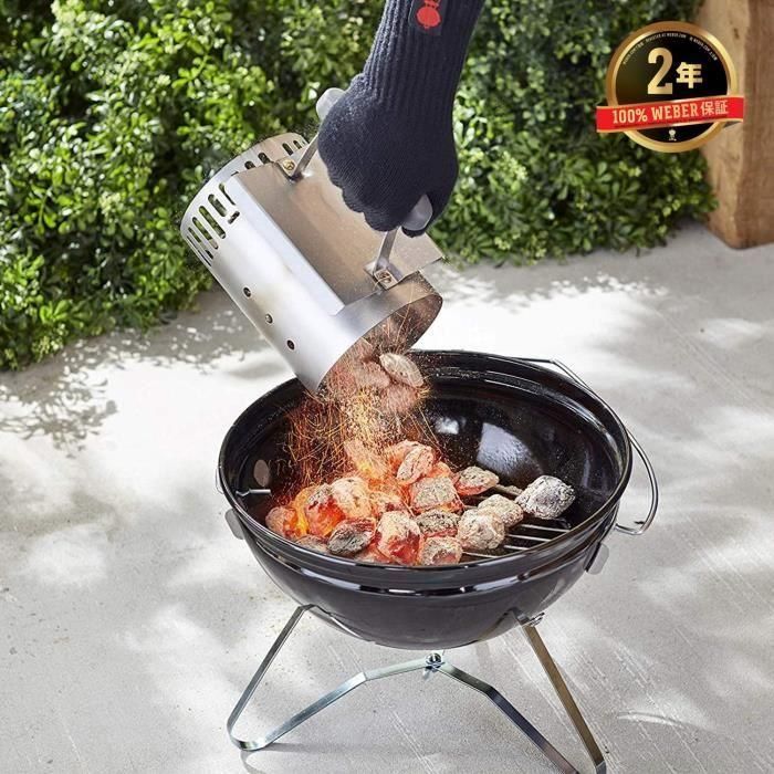 Weber Chimenea de encendido Rapidfire para barbacoas Weber Smokey Joe y Go-Anywhere - Encendedor de carbón
