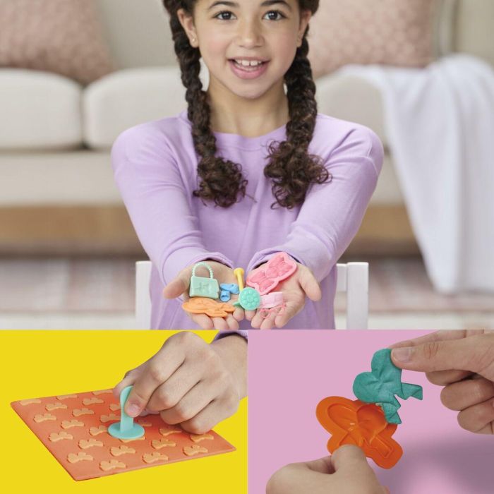Juego de Plastilina Play-Doh BArbie Pearls & Bows Multicolor 7 Juego de Plastilina Play-Doh BArbie Pearls & Bows Multicolor 7