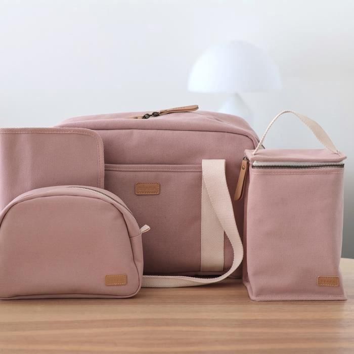 BEABA, Bolsa de comida para bebés, isotérmica, rosa empolvado 2 BEABA, Bolsa de comida para bebés, isotérmica, rosa empolvado 2