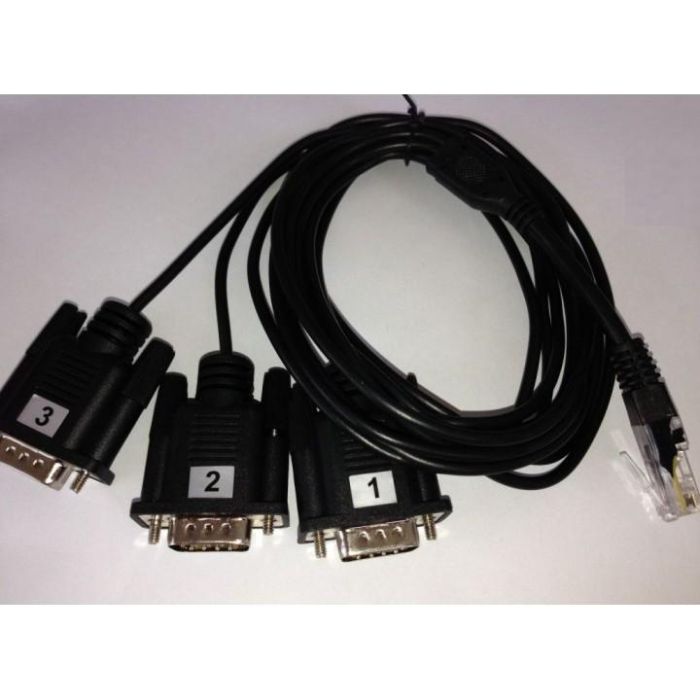 ALLNET ALL4500/3500/3691/3692/3693 MSR Adaptador COM-Port RJ45 a 3 Puertos Serie Negro para ALL4500, ALL3500 y Más