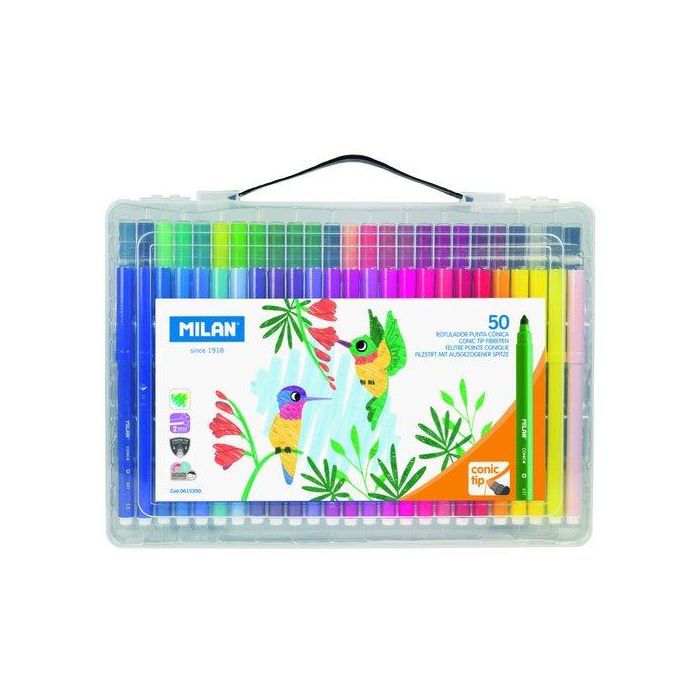 Rotulador Fibra Milan Punta Conica Estuche 50