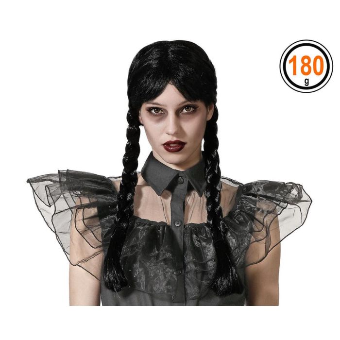 Peluca con Trenzas Negro 1