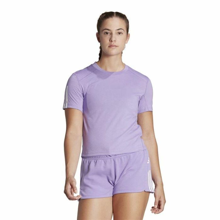 Camiseta de Manga Corta Mujer Adidas Essentials Ciruela Lila XS 5