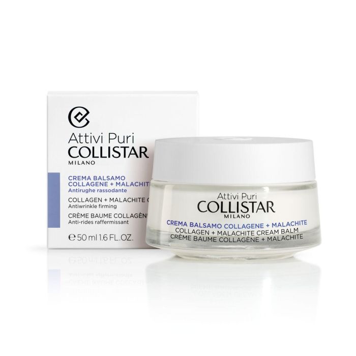 Collistar ATTIVI PURI Crema Bálsamo Facial Colágeno + Malaquita Antiarrugas Antiedad Reafirmante 50 ml Piel Normal Seca Sensible