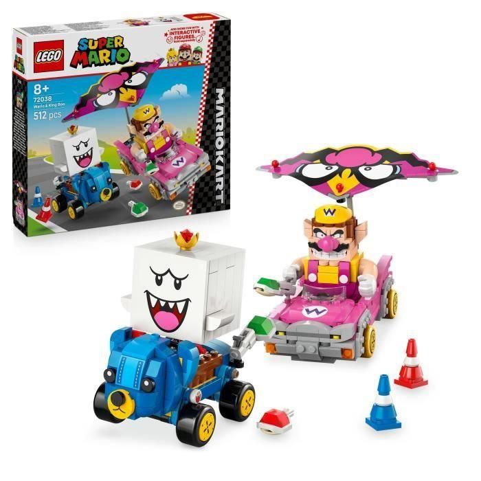 LEGO 72038 Super Mario Mario Kart Wario y Rey Boo Set de Construcción para mayores de 8 años