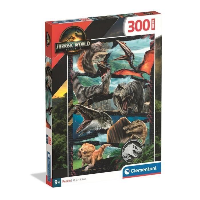 Clementoni CLE8005125217496 - Puzzle 300 piezas Super Jurassic World, Renacimiento