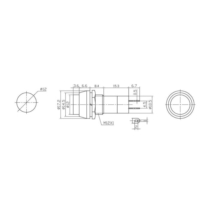 Recambio interruptor unipolar base redonda 1a 250v colores surtidos 1