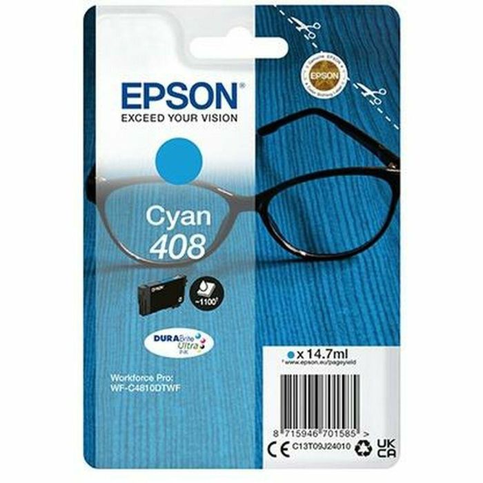 EPSON tinta Cyan Singlepack 408 DURABrite Ultra Ink 0 EPSON tinta Cyan Singlepack 408 DURABrite Ultra Ink 0
