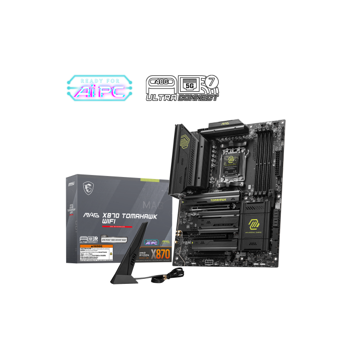 MSI Placa Base MAG X870 Tomahawk WiFi AMD AM5 X870 4 DDR5 LAN 5G WiFi 7 BT 5.4 ATX 911-7E51-07S