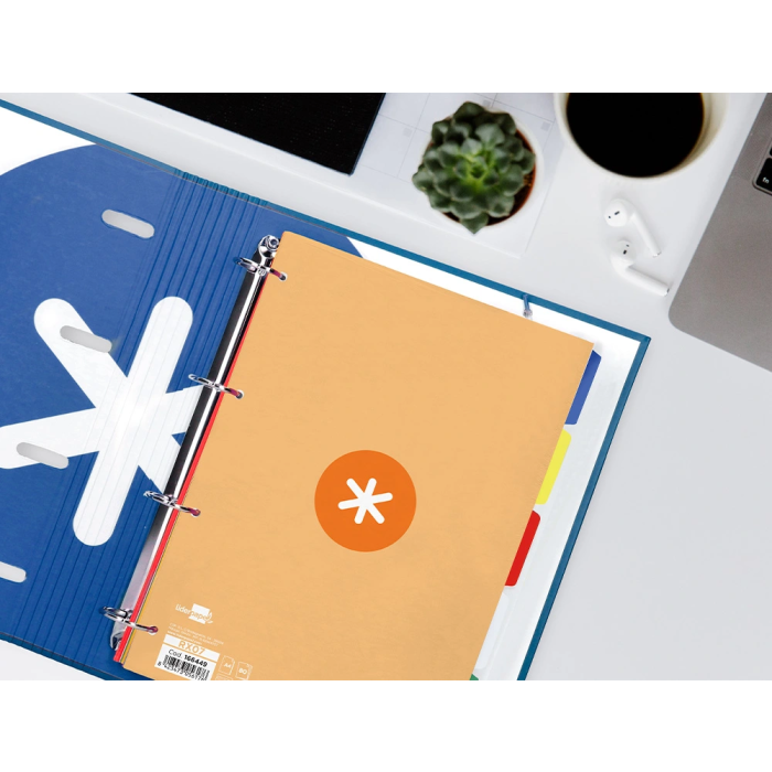 Antartik Recambio A4 80 Hojas 90gr Cuadro 5mm 4 Taladros Color Peach 8