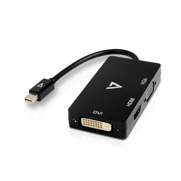 Adaptador Mini DisplayPort a VGA/DVI/HDMI V7 V7MDP-VGADVIHDMI-1N Negro