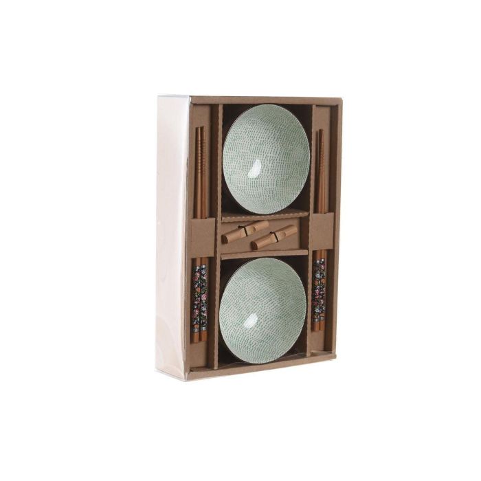 Sushi Oriental DKD Home Decor Verde 21 x 7 x 30 cm Set de 6 1