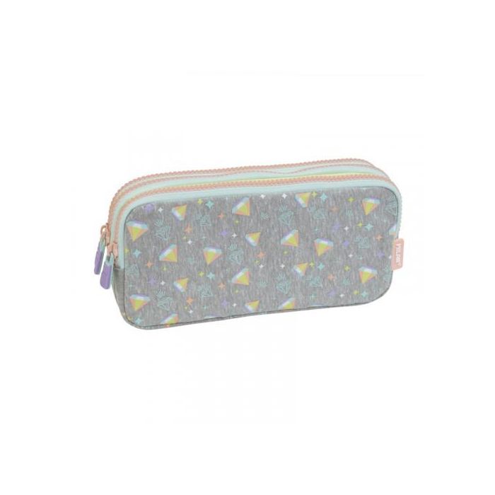 Milan Porta todo 3 cremalleras Sugar Diamond 081135SD Gris Estampado Poliéster Escolar Niña/Niño 0 Milan Porta todo 3 cremalleras Sugar Diamond 081135SD Gris Estampado Poliéster Escolar Niña/Niño 0