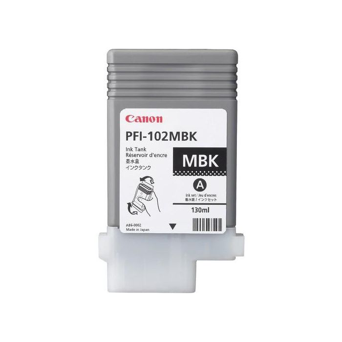 Canon Tinta Negro Mate LP 17-24 para IPF 500-600-700-710-610-605-720-755, PFI 102 MBK, 130 ML