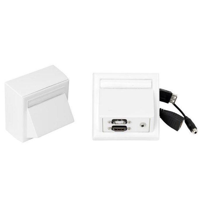 Vivolink Caja de Conexiones de Pared Blanca con HDMI, USB y Jack 3.5mm para Aulas y Salas de Reuniones Vivolink Caja de Conexiones de Pared Blanca con HDMI, USB y Jack 3.5mm para Aulas y Salas de Reuniones