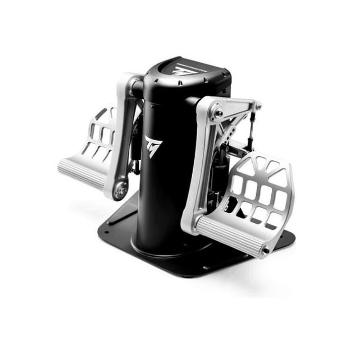 Thrustmaster TPR Rudder Pedales de Simulador de Vuelo para PC, Analógico, Alámbrico USB, Negro/Plata, Ref. TPR