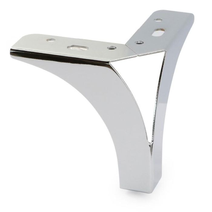 Q&Q Verno H136 Pata Metálica para Sofás y Muebles, Acabado Cromo, 136 mm de Altura