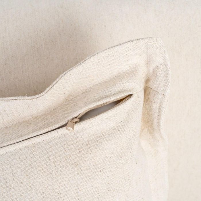 Sofá 2 Plazas Beige Madera / Tejido 200 X 109 X 90 cm