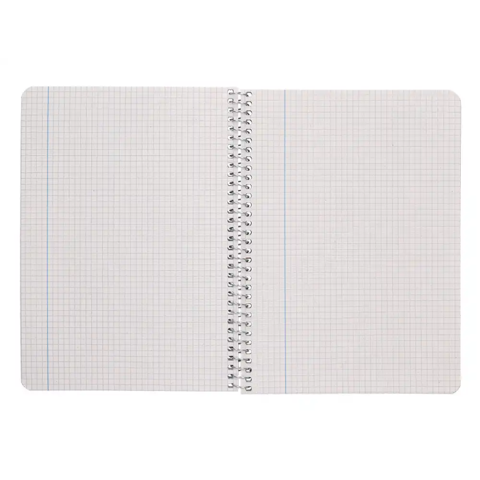 Liderpapel Cuaderno espiral A5 Ecouse tapa cartulina kraft 80 hojas, papel reciclado 80gr, cuadro 4mm 6
