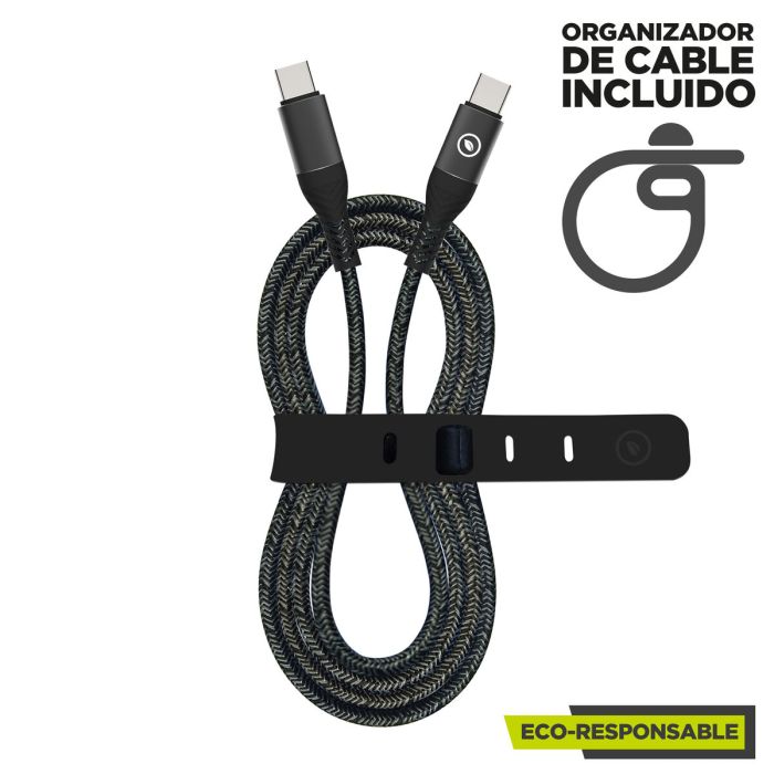 muvit for change cable Tipo C a Tipo C 5A/100W 1.2m resistente negro 4 muvit for change cable Tipo C a Tipo C 5A/100W 1.2m resistente negro 4