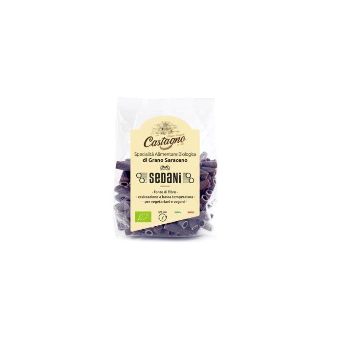 CASTAGNO Sedanis de Trigo Sarraceno Integral, Pasta Alimenticia Ecológica 250g