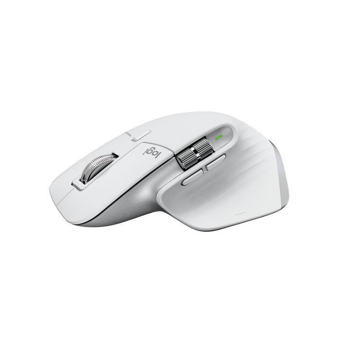 Logitech Ratón Inalámbrico MX Master 3S Gris Pálido, Precisión 8000 PPP, Bluetooth/USB, Ergonómico, Silencioso, 70 Días Batería 4