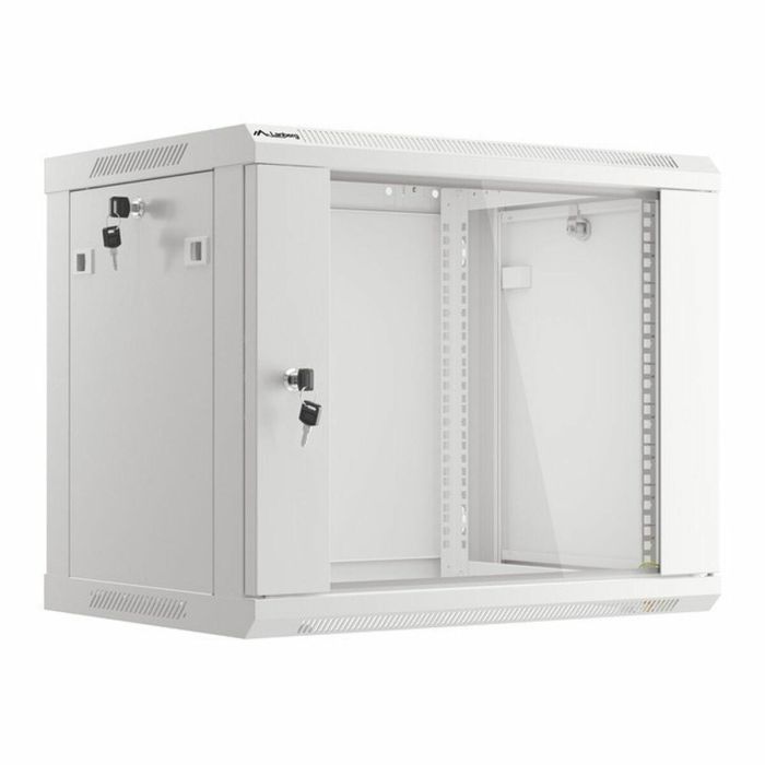 Lanberg WF01-6409-10S Armario Rack Bastidor de Pared de 9U con Carga Máxima de 60 kg, Color Gris