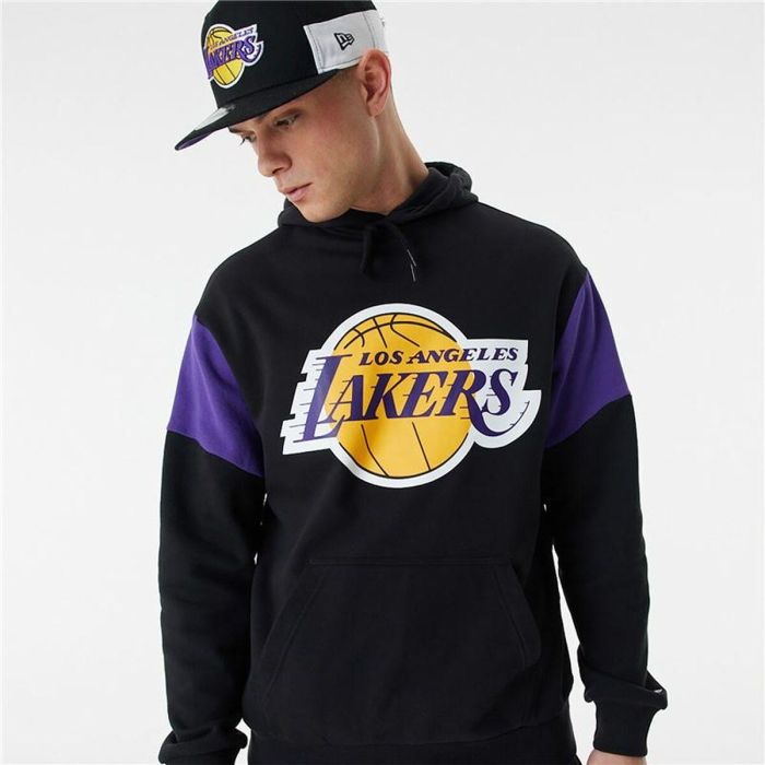 Sudadera con Capucha Unisex New Era NBA Colour Insert LA Lakers Negro 3