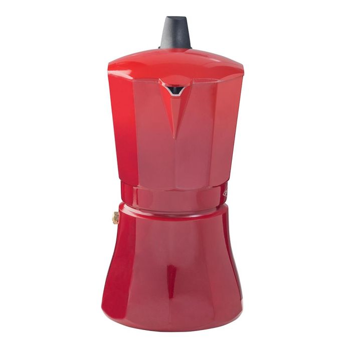Oroley Cafetera Petra Roja de Aluminio para 6 Tazas, Apta Inducción 1 Oroley Cafetera Petra Roja de Aluminio para 6 Tazas, Apta Inducción 1
