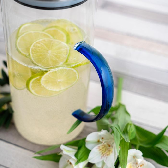 Quid Jarra Marea de Vidrio con Tapa Inox 1,4 L, Dosificador Antigoteo, Hermética, Libre de BPA 3