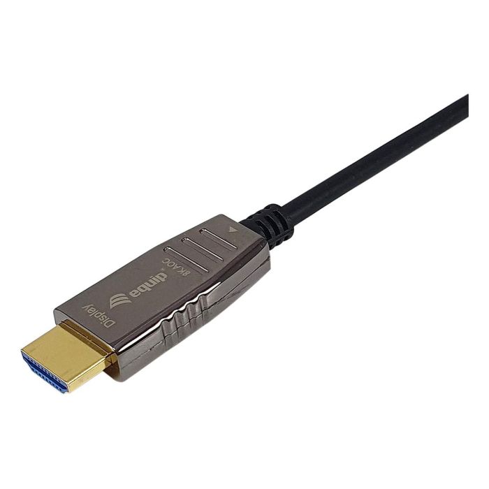 EQUIP Cable HDMI 2.1 119455 Óptico Activo 50m 8K/60Hz HDR Ethernet ARC Estándar A-A Conectores Chapados en Oro Negro EQUIP Cable HDMI 2.1 119455 Óptico Activo 50m 8K/60Hz HDR Ethernet ARC Estándar A-A Conectores Chapados en Oro Negro